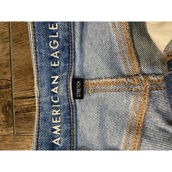 American Eagle Mom Jeans - Distressed Blue Denim 4 - Picture 6 of 7